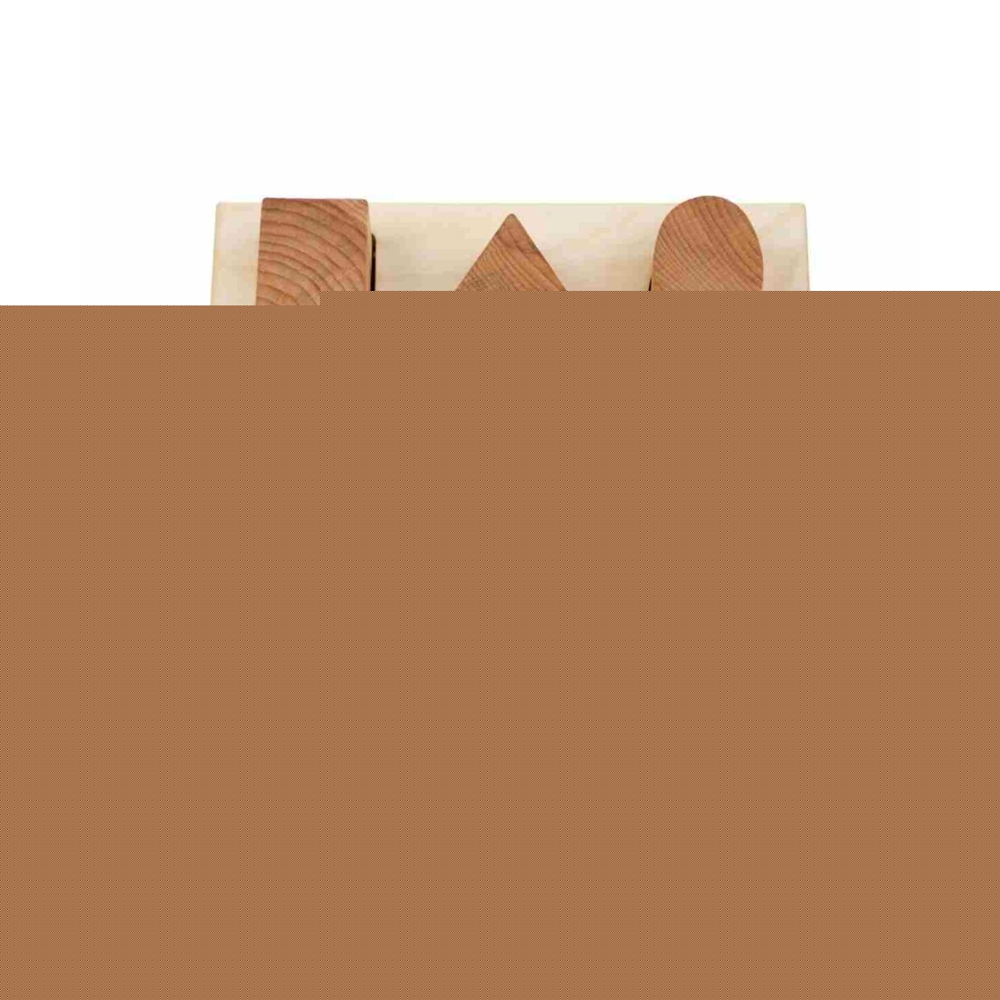 Wooden Shape Sorting Blocks - Natural