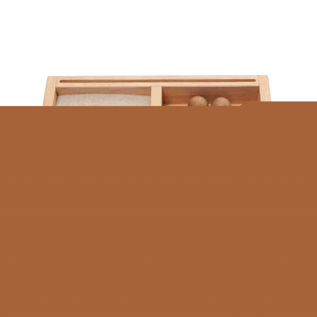 Small Montessori Sand Writing Tray with Divider + Card Holder
